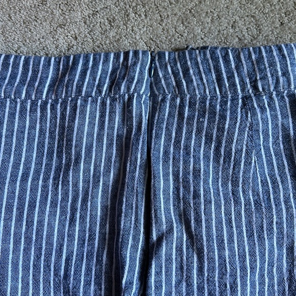 Free People High-Rise Wide Leg Cropped Linen Blend Pants Size 6 - Picture 5 of 9